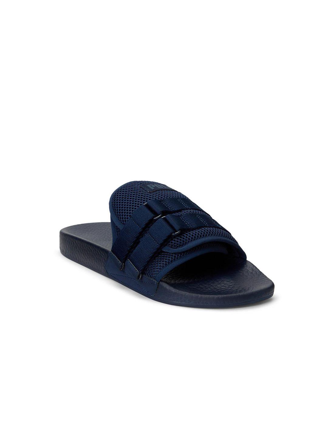 polo ralph lauren men self design utility mesh sliders