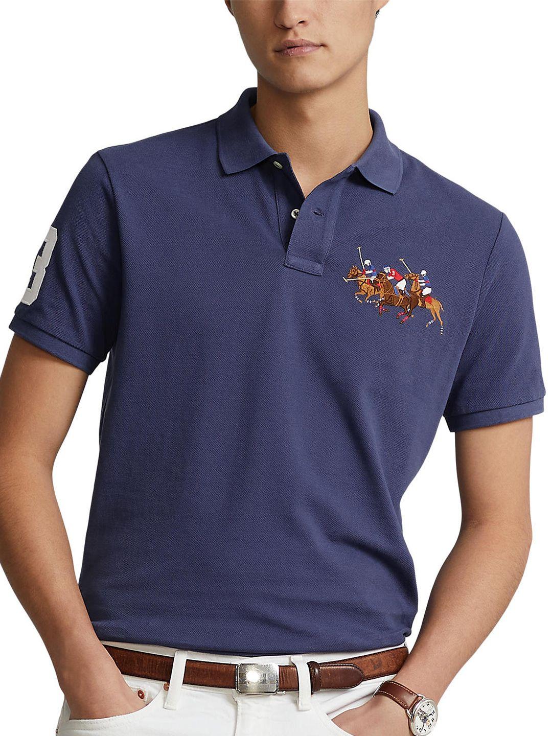 polo ralph lauren men slim fit polo collar cotton t-shirt