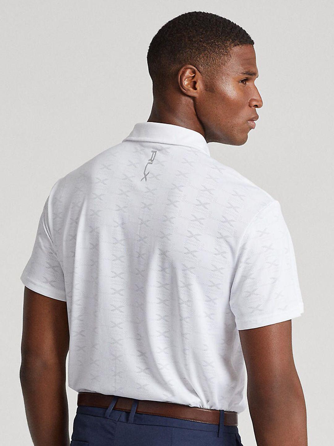 polo ralph lauren men white printed slim-fit tshirts
