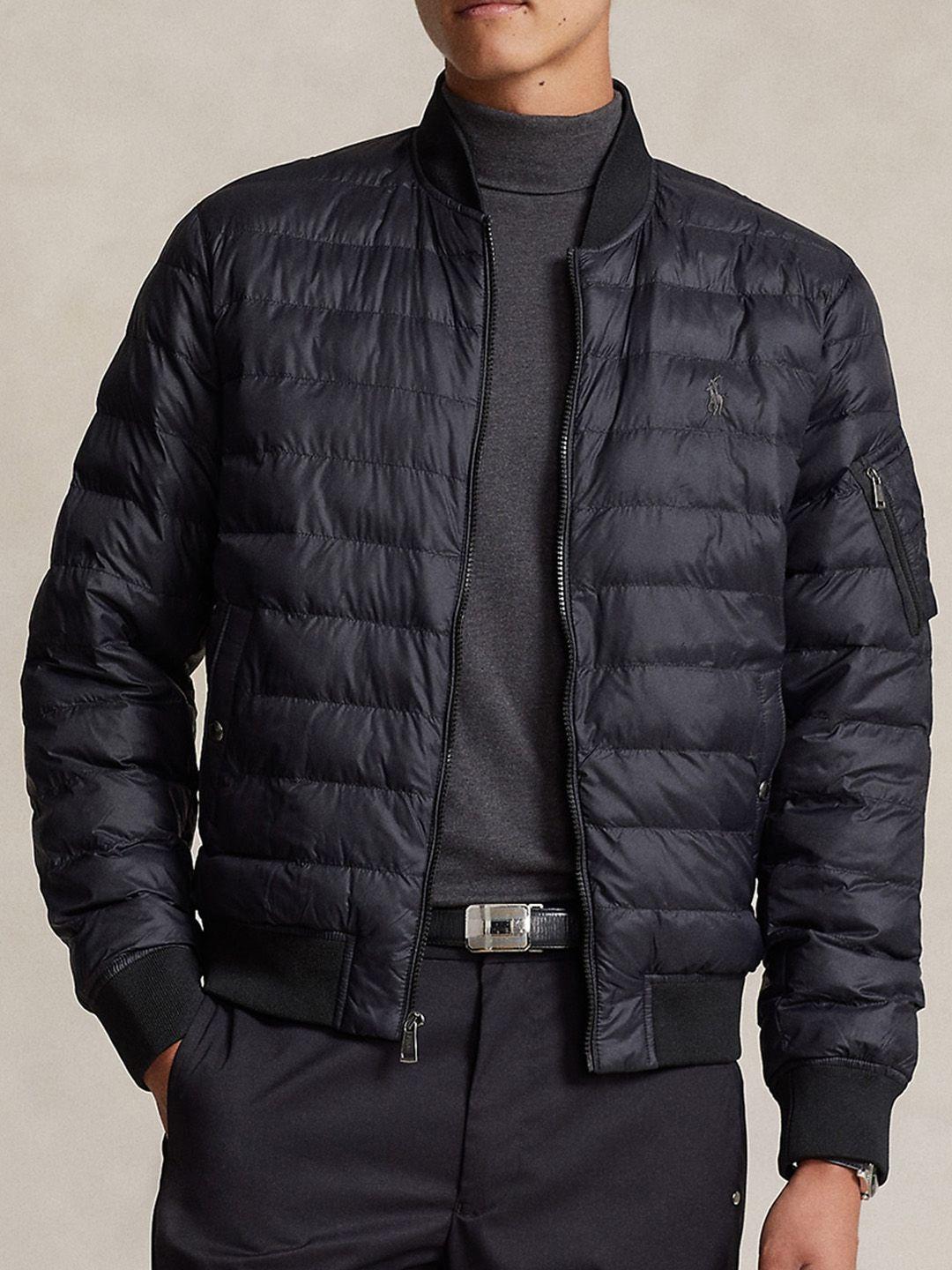 polo ralph lauren packable water-repellent mandarin collar bomber jacket