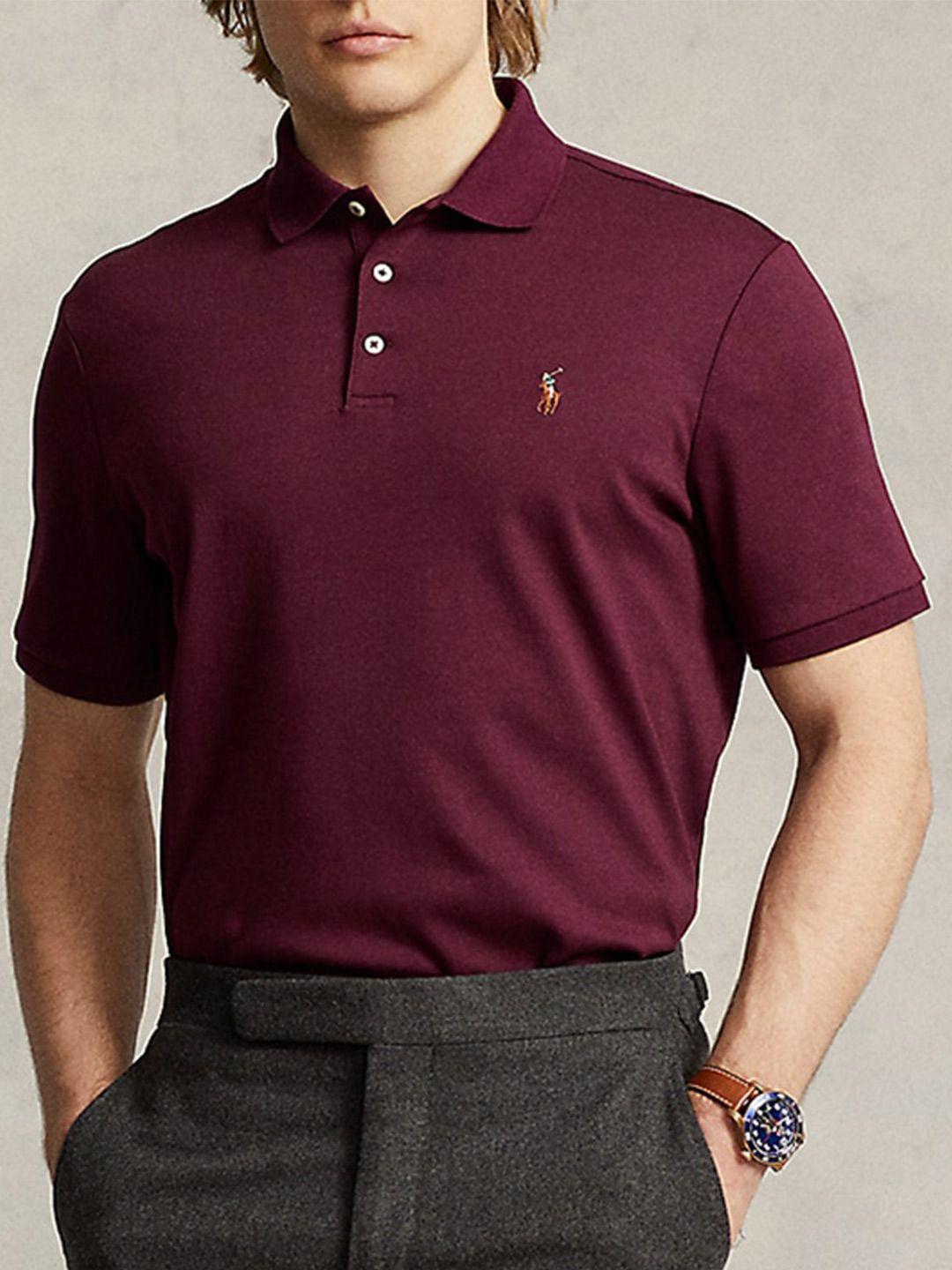 polo ralph lauren polo collar cotton slim-fit t-shirt