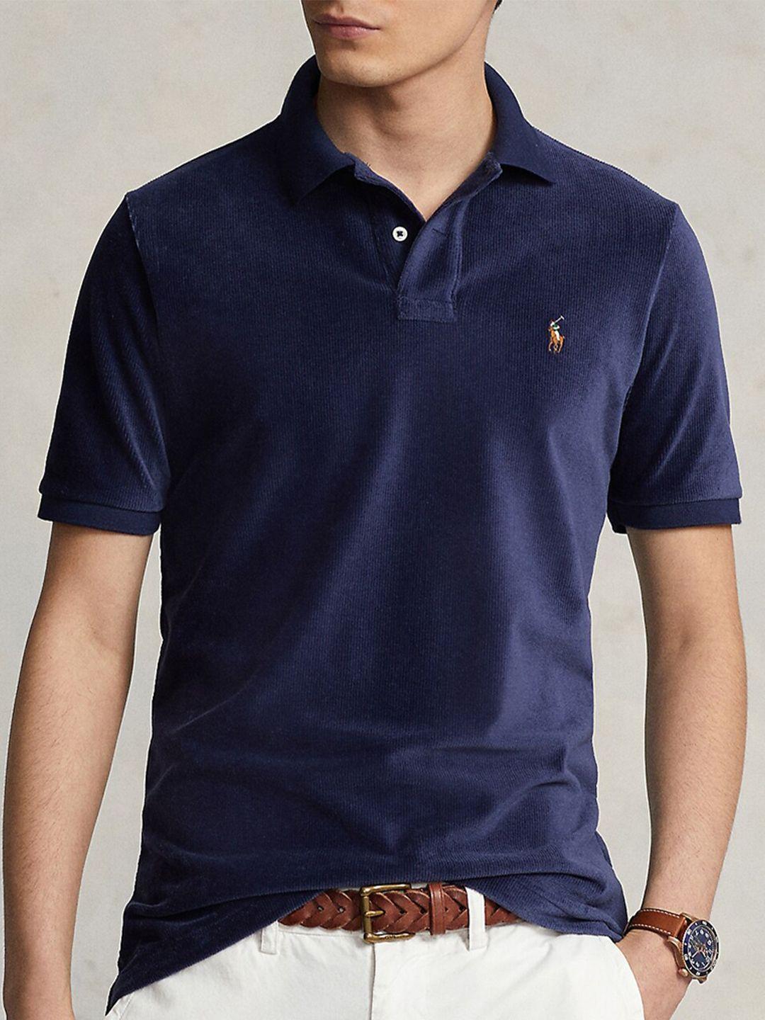 polo ralph lauren polo collar slim-fit cotton t-shirt