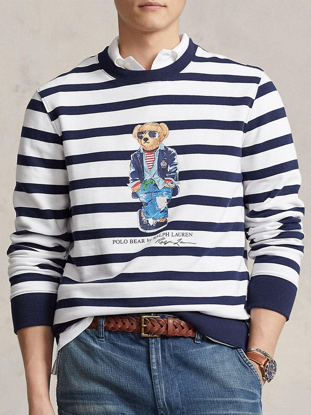 polo ralph lauren striped pullover sweatshirt