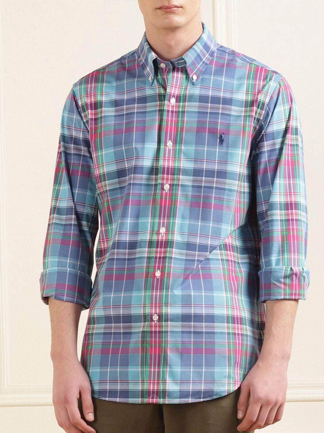 polo ralph lauren tartan checked cotton casual shirt