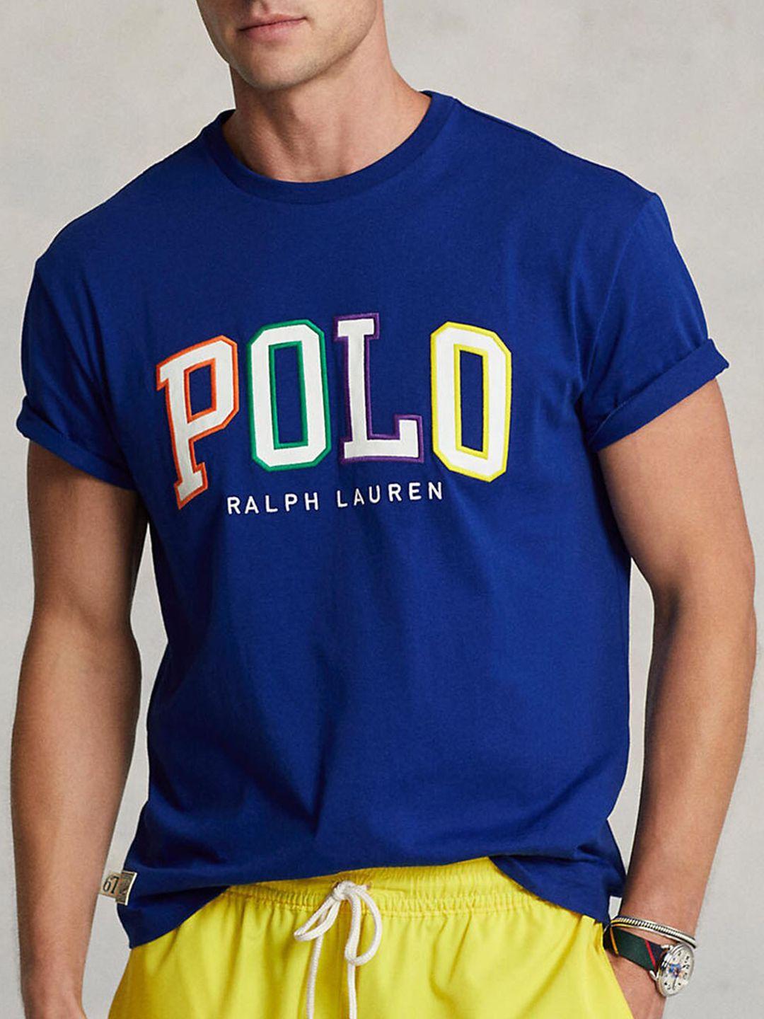 polo ralph lauren typography printed cotton classic fit jersey t-shirt