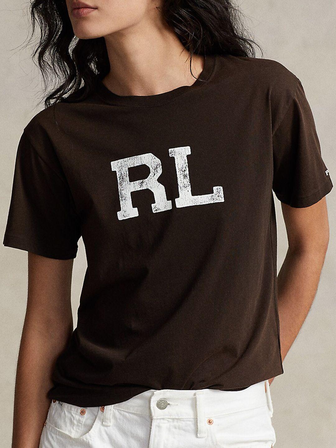 polo ralph lauren typography printed cotton t-shirt