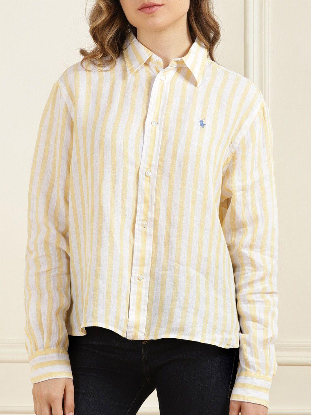 polo ralph lauren vertical striped linen shirt