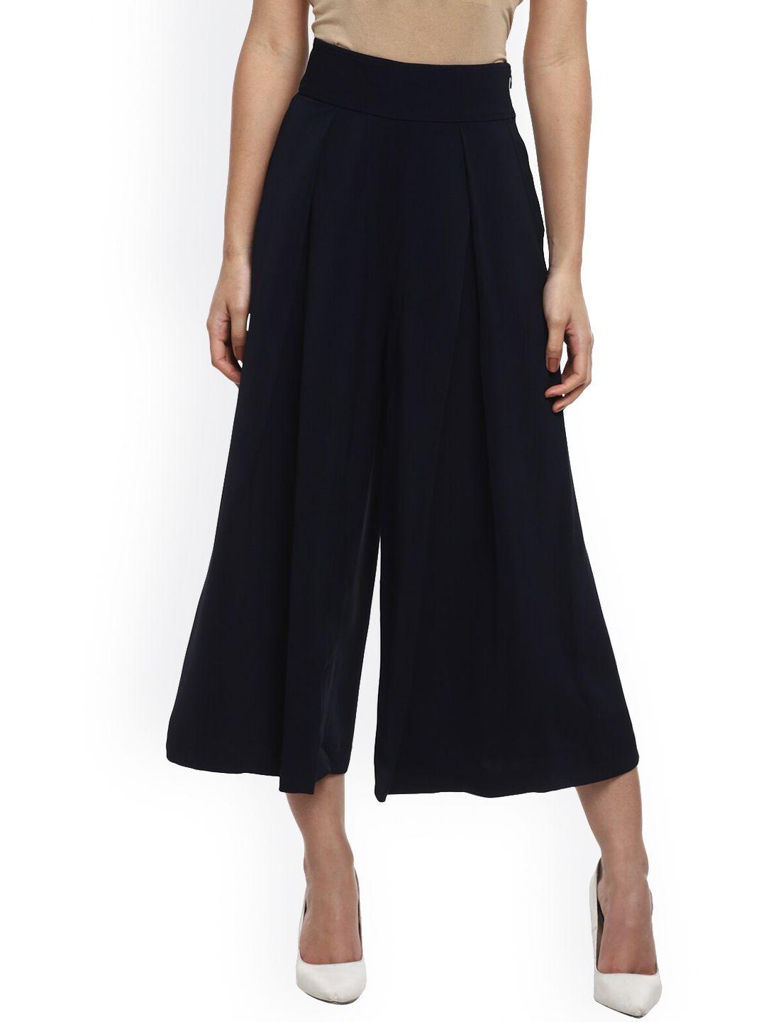 polo ralph lauren women black pleated culottes