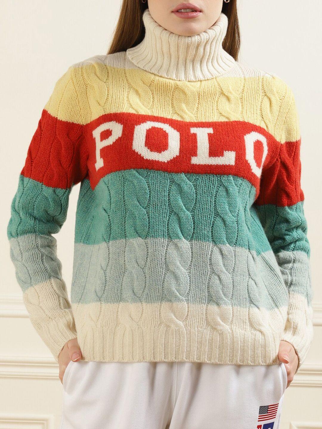 polo ralph lauren women multicoloured printed pure cotton sweatshirt