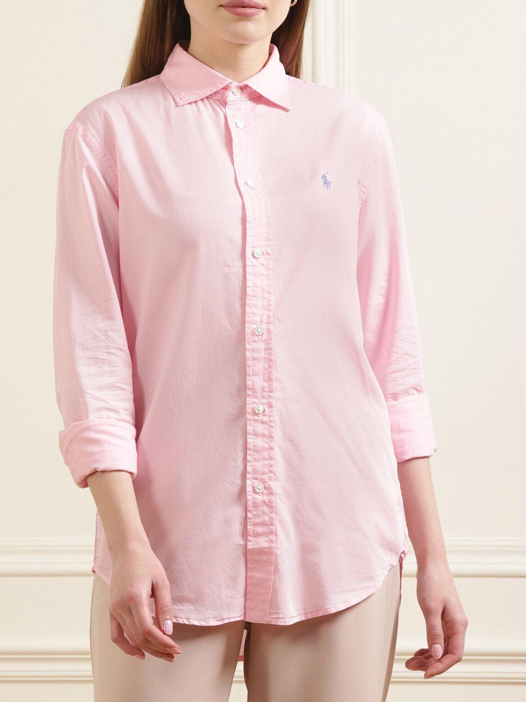 polo ralph lauren women pink casual shirt