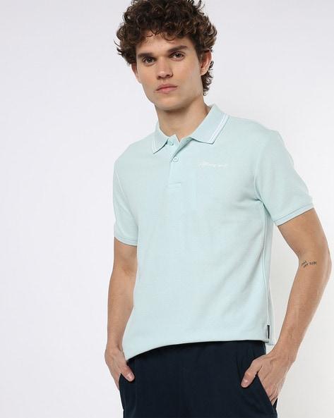 polo t-shirt with brand embroidery