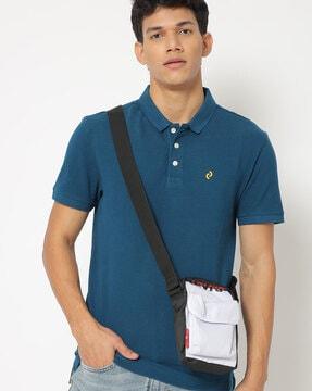 polo t-shirt with brand logo