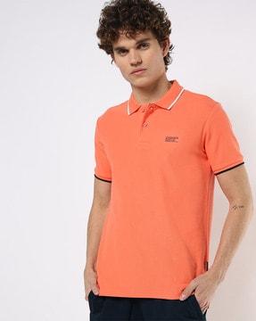 polo t-shirt with brand print