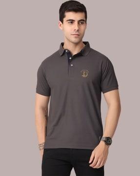 polo t-shirt with brand print