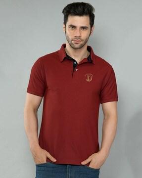 polo t-shirt with brand print