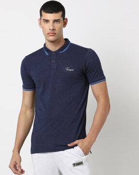 polo t-shirt with brand print