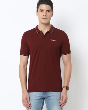 polo t-shirt with brand print