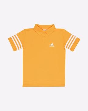 polo t-shirt with brand stripes