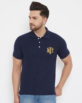 polo t-shirt with branding detail