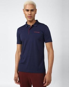 polo t-shirt with button placket