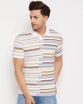 polo t-shirt with collar-neck