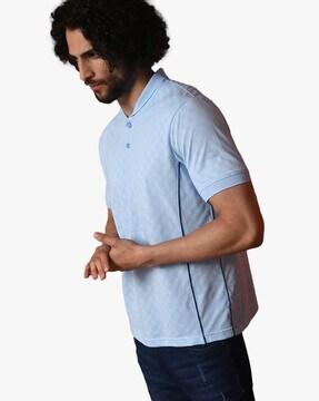 polo t-shirt with collar-neck