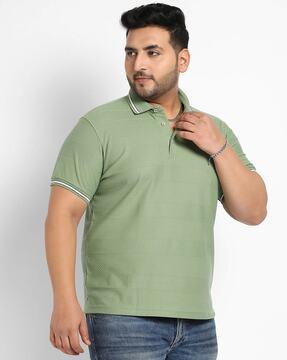 polo t-shirt with contrast collar