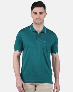 polo t-shirt with contrast piping