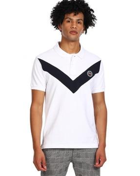 polo t-shirt with contrast print