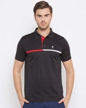 polo t-shirt with contrast taping