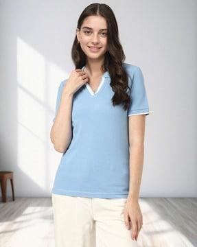 polo t-shirt with contrast tipping