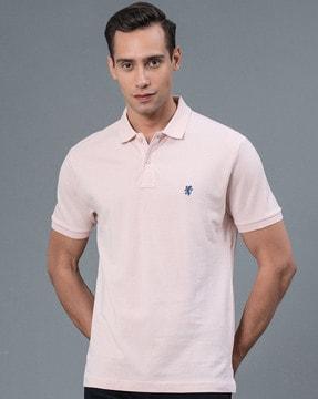 polo t-shirt with embrodiered logo