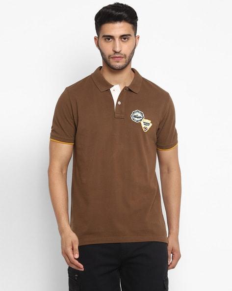 polo t-shirt with embroidered accent