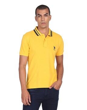 polo t-shirt with embroidered logo