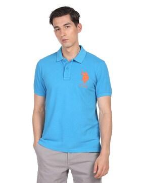 polo t-shirt with embroidered logo