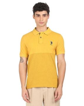 polo t-shirt with embroidered logo