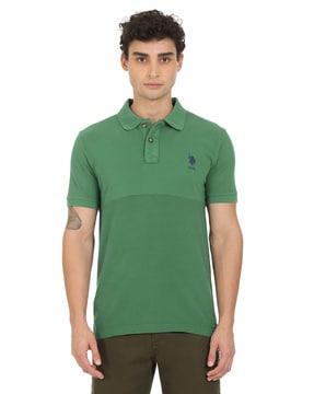 polo t-shirt with embroidered logo