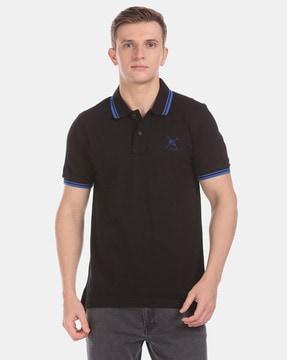 polo t-shirt with embroidered logo