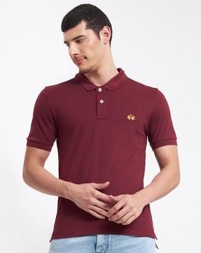 polo t-shirt with embroidered logo