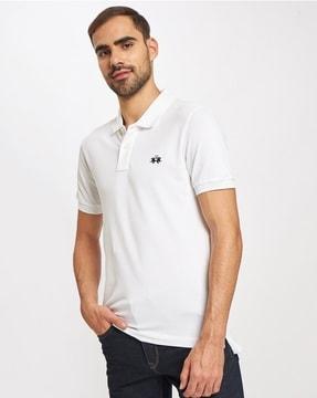 polo t-shirt with embroidered logo