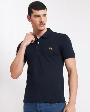 polo t-shirt with embroidered logo