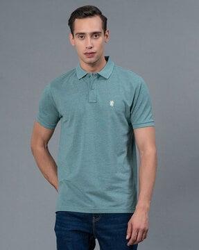 polo t-shirt with embroidered logo