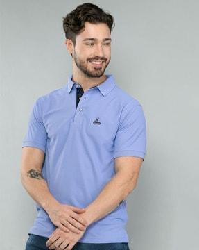 polo t-shirt with embroidered logo