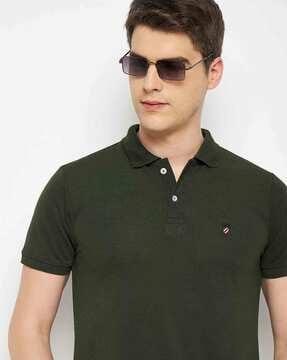 polo t-shirt with embroidered logo