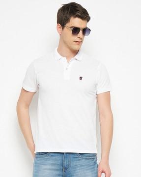 polo t-shirt with embroidered logo