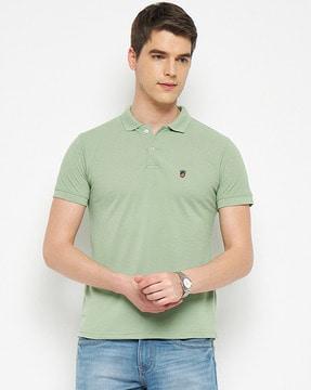 polo t-shirt with embroidered logo