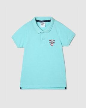 polo t-shirt with embroidered logo