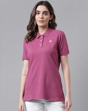 polo t-shirt with embroidered logo