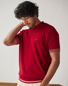 polo t-shirt with embroidered logo