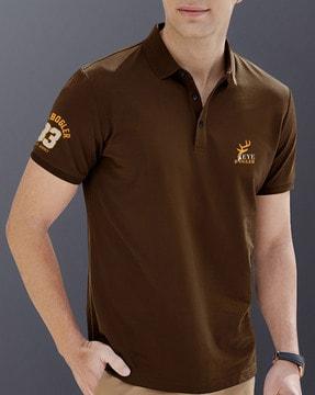 polo t-shirt with embroidered logo